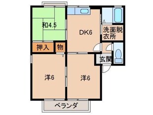 グリーンフルカマダⅡの物件間取画像